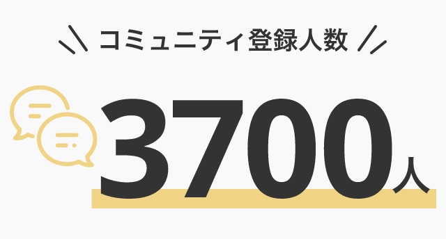 コミュニティ登録人数3700人 イメージ画像